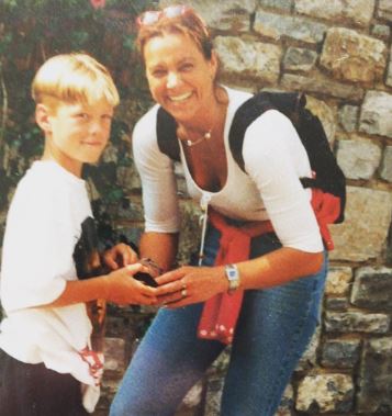 Throwback picture of Astrid Weghorst with her son Wout Weghorst